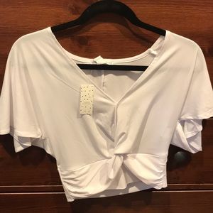 White Cropped Blouse